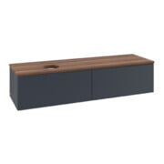V&B Waschtischunterschrank mit Frontstruktur Antao 160x50cm, WBP-farbe w. wal, md bl. m Lac-4