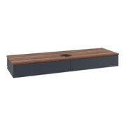 V&B Waschtischunterschrank mit Frontstruktur Antao 160x50cm, WBP-farbe w. wal, md bl. m Lac
