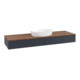 V&B Waschtischunterschrank mit Frontstruktur Antao 160x50cm, WBP-farbe w. wal, md bl. m Lac-3