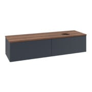 V&B Waschtischunterschrank mit Frontstruktur Antao 160x50cm, WBP-farbe w. wal, md bl. m Lac-3