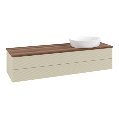 V&B Waschtischunterschrank mit Frontstruktur Antao 160x50cm, WBP-farbe w. wal, si Gr m Lac