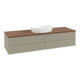 V&B Waschtischunterschrank mit Frontstruktur Antao 160x50cm, WBP-farbe w. wal, st. Gr m Lac-1