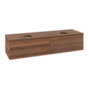 V&B Waschtischunterschrank mit Frontstruktur Antao 160x50cm, WBP-farbe w. wal, warm walnut