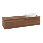 V&B Waschtischunterschrank mit Frontstruktur Antao 160x50cm, WBP-farbe w. wal, warm walnut-3