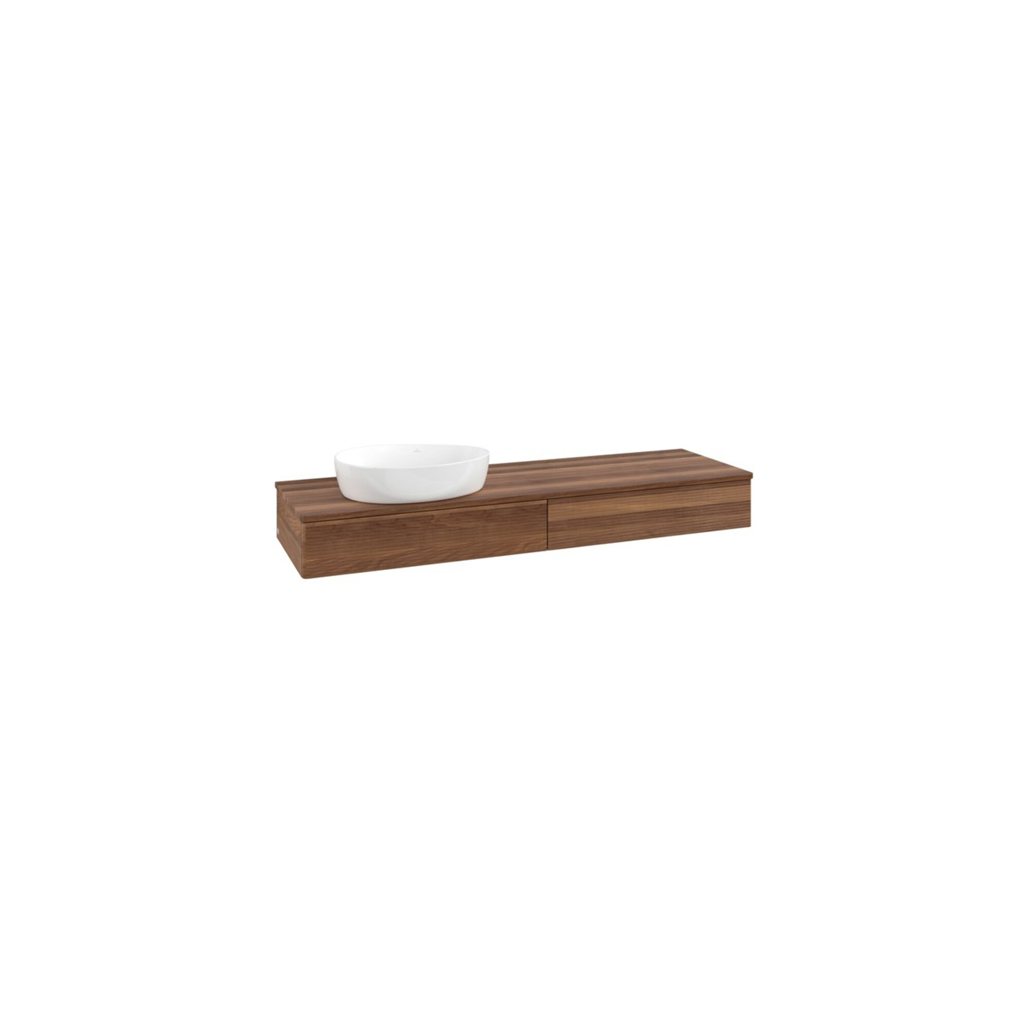 V&B Waschtischunterschrank mit Frontstruktur Antao 160x50cm, WBP-farbe w. wal, warm walnut ; Villeroy & Boch