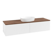 V&B Waschtischunterschrank mit Frontstruktur Antao 160x50cm, WBP-farbe w. wal, wh. m Lac