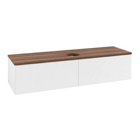 V&B Waschtischunterschrank mit Frontstruktur Antao 160x50cm, WBP-farbe w. wal, wh. m Lac