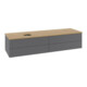 V&B Waschtischunterschrank mit Frontstruktur Antao 160x50cm, WBP hon. Oa, Anthrac. m Lac-3