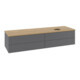V&B Waschtischunterschrank mit Frontstruktur Antao 160x50cm, WBP hon. Oa, Anthrac. m Lac-1