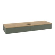 V&B Waschtischunterschrank mit Frontstruktur Antao 160x50cm, WBP hon. Oa, lea gre. m Lac-3