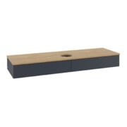 V&B Waschtischunterschrank mit Frontstruktur Antao 160x50cm, WBP hon. Oa, md bl. m Lac