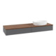 V&B Waschtischunterschrank mit Frontstruktur Antao 160x50cm, WBP w. wal, Anthrac. m Lac-1