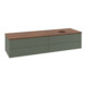 V&B Waschtischunterschrank mit Frontstruktur Antao 160x50cm, WBP w. wal, lea gre. m Lac-1