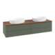 V&B Waschtischunterschrank mit Frontstruktur Antao 160x50cm, WBP w. wal, lea gre. m Lac-3