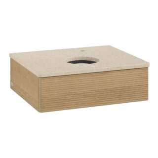 V&B Waschtischunterschrank mit Frontstruktur Antao 60x19x50cm, HL, WBP botti., hon. Oa
