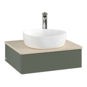 V&B Waschtischunterschrank mit Frontstruktur Antao 60x19x50cm, HL, WBP botti., le g. m Lac