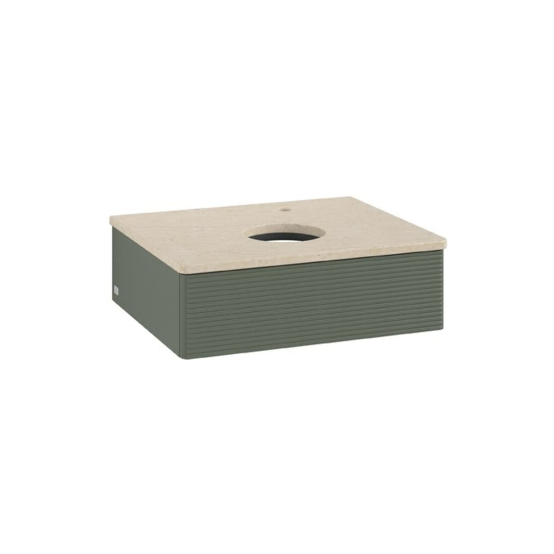 V&B Waschtischunterschrank mit Frontstruktur Antao 60x19x50cm, HL, WBP botti., le g. m Lac