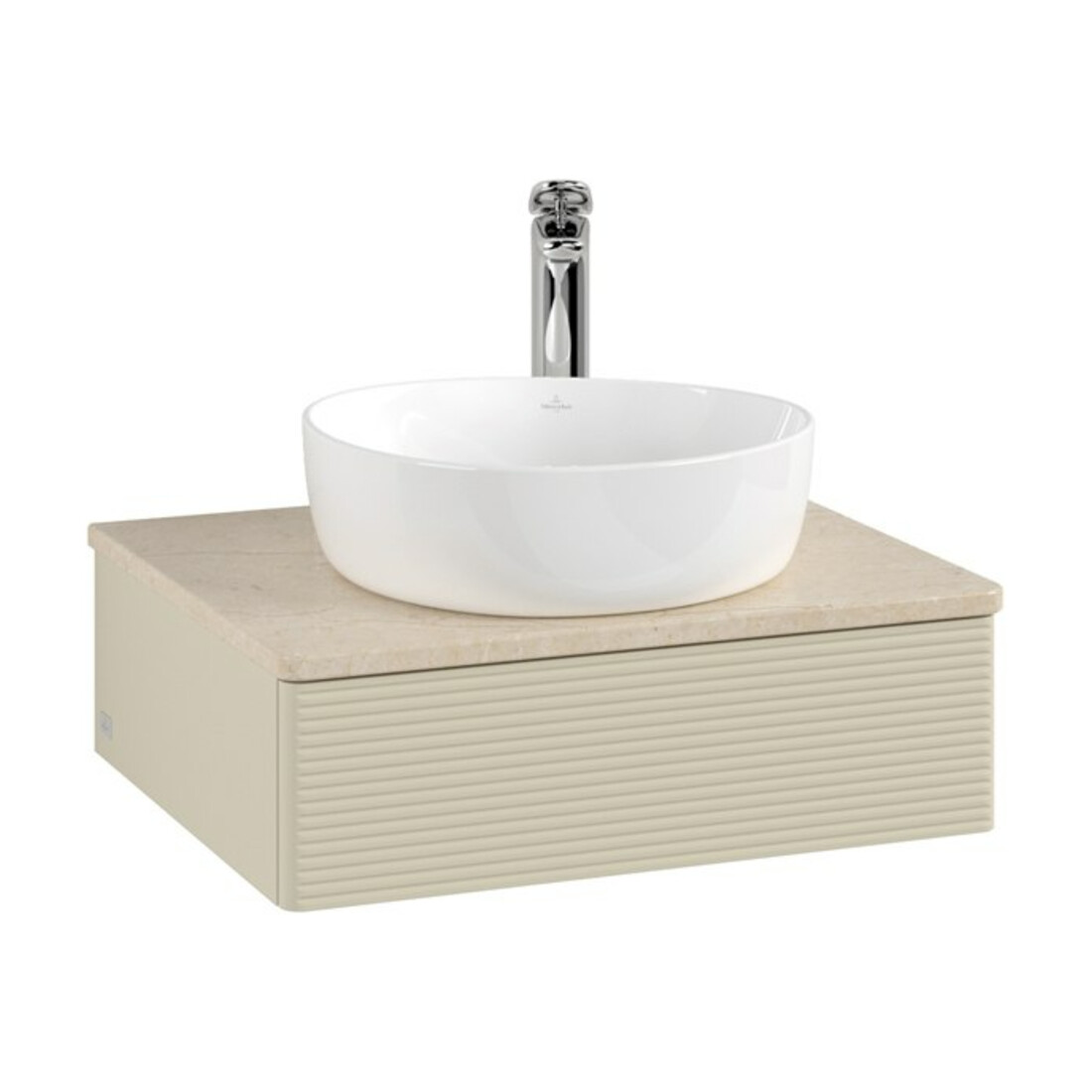 V&B Waschtischunterschrank mit Frontstruktur Antao 60x19x50cm, HL, WBP botti., si Gr m Lac