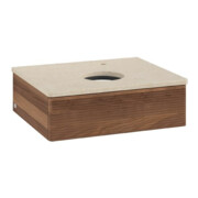 V&B Waschtischunterschrank mit Frontstruktur Antao 60x19x50cm, HL, WBP-farbe botti., w. wal