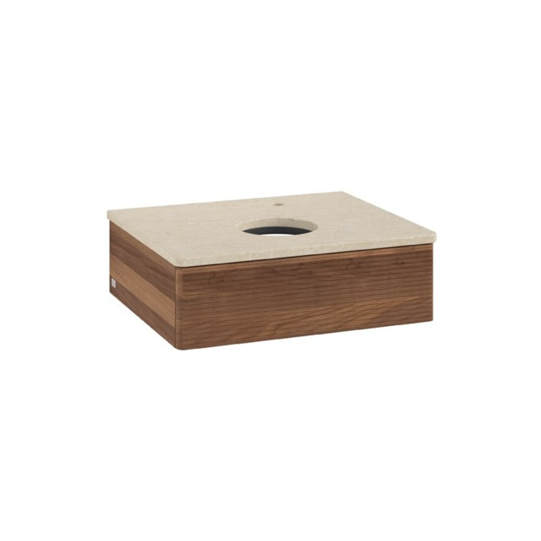 V&B Waschtischunterschrank mit Frontstruktur Antao 60x19x50cm, HL, WBP-farbe botti., w. wal