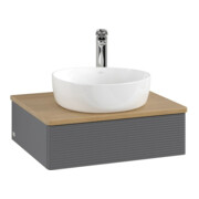 V&B Waschtischunterschrank mit Frontstruktur Antao 60x19x50cm, HL, WBP hon. Oa, A m Lac