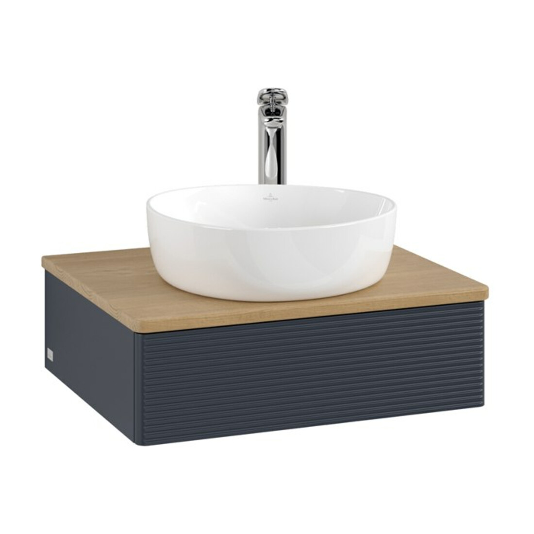 V&B Waschtischunterschrank mit Frontstruktur Antao 60x19x50cm, HL, WBP hon. Oa, md b m Lac