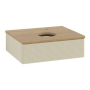 V&B Waschtischunterschrank mit Frontstruktur Antao 60x19x50cm, HL, WBP hon. Oa, si Gr m Lac