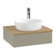 V&B Waschtischunterschrank mit Frontstruktur Antao 60x19x50cm, HL, WBP hon. Oa, st Gr m Lac-1