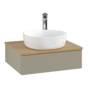 V&B Waschtischunterschrank mit Frontstruktur Antao 60x19x50cm, HL, WBP hon. Oa, st Gr m Lac