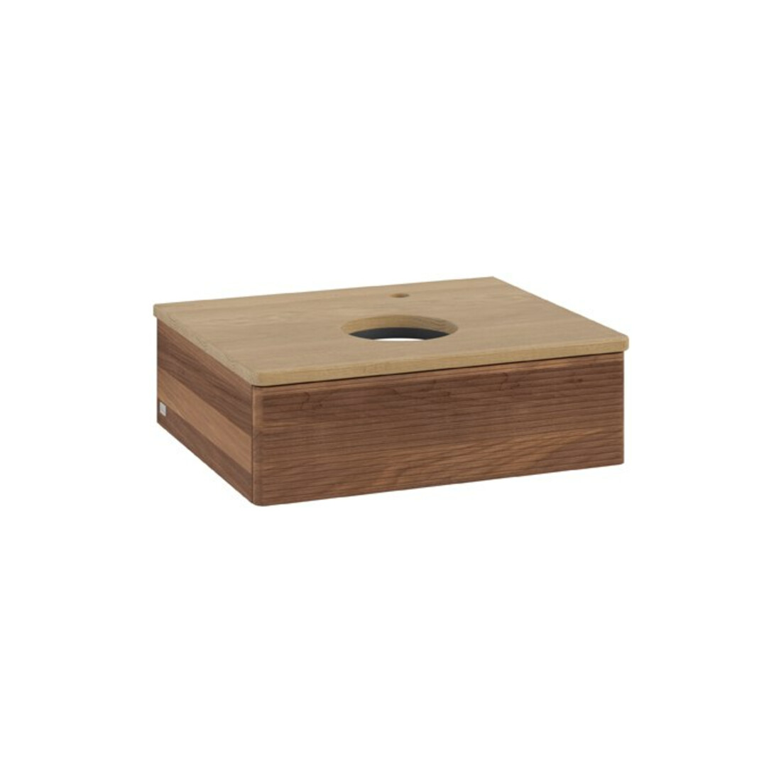V&B Waschtischunterschrank mit Frontstruktur Antao 60x19x50cm, HL, WBP hon. Oa, w. wal