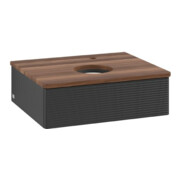 V&B Waschtischunterschrank mit Frontstruktur Antao 60x19x50cm, HL, WBP w. wal, bla m Lac