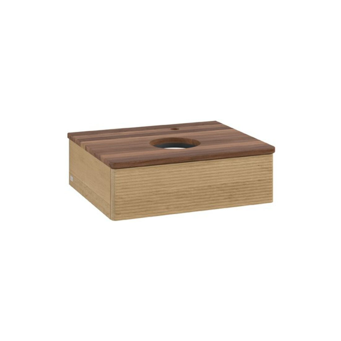 V&B Waschtischunterschrank mit Frontstruktur Antao 60x19x50cm, HL, WBP w. wal, hon. Oa