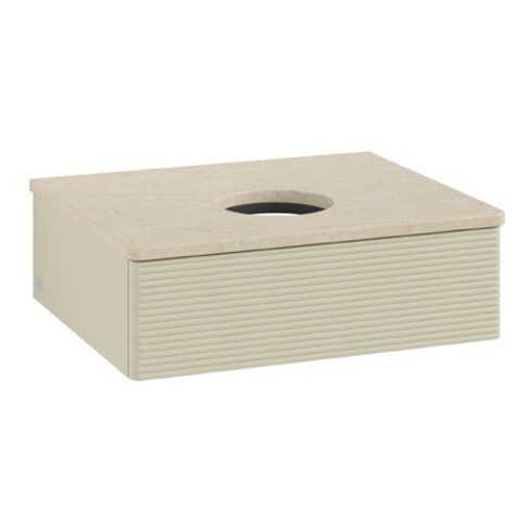 V&B Waschtischunterschrank mit Frontstruktur Antao 60x19x50cm, WBP botti., si Gr m Lac