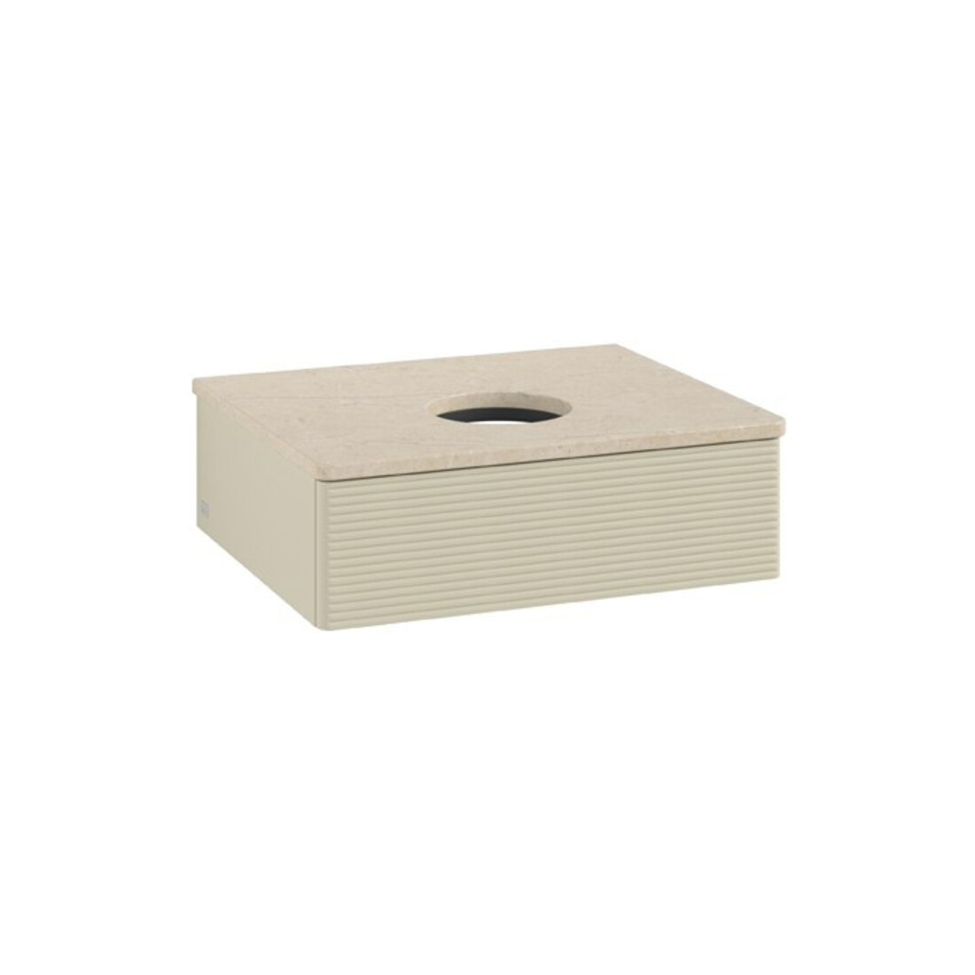 V&B Waschtischunterschrank mit Frontstruktur Antao 60x19x50cm, WBP botti., si Gr m Lac