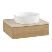 V&B Waschtischunterschrank mit Frontstruktur Antao 60x19x50cm, WBP-farbe botti., honey oak