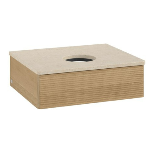 V&B Waschtischunterschrank mit Frontstruktur Antao 60x19x50cm, WBP-farbe botti., honey oak