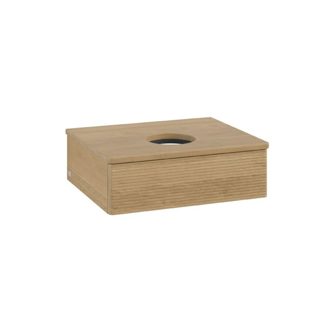 V&B Waschtischunterschrank mit Frontstruktur Antao 60x19x50cm, WBP-farbe hon. Oa, honey oak