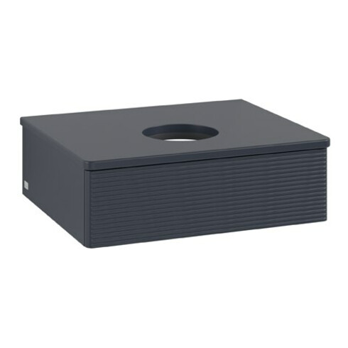 V&B Waschtischunterschrank mit Frontstruktur Antao 60x19x50cm, WBP-farbe Lac, md bl. m Lac