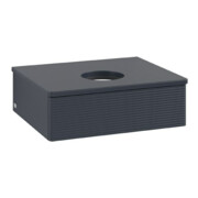 V&B Waschtischunterschrank mit Frontstruktur Antao 60x19x50cm, WBP-farbe Lac, md bl. m Lac
