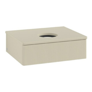 V&B Waschtischunterschrank mit Frontstruktur Antao 60x19x50cm, WBP-farbe Lac, si Gr m Lac