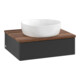 V&B Waschtischunterschrank mit Frontstruktur Antao 60x19x50cm, WBP-farbe w. wal, bla m Lac-1