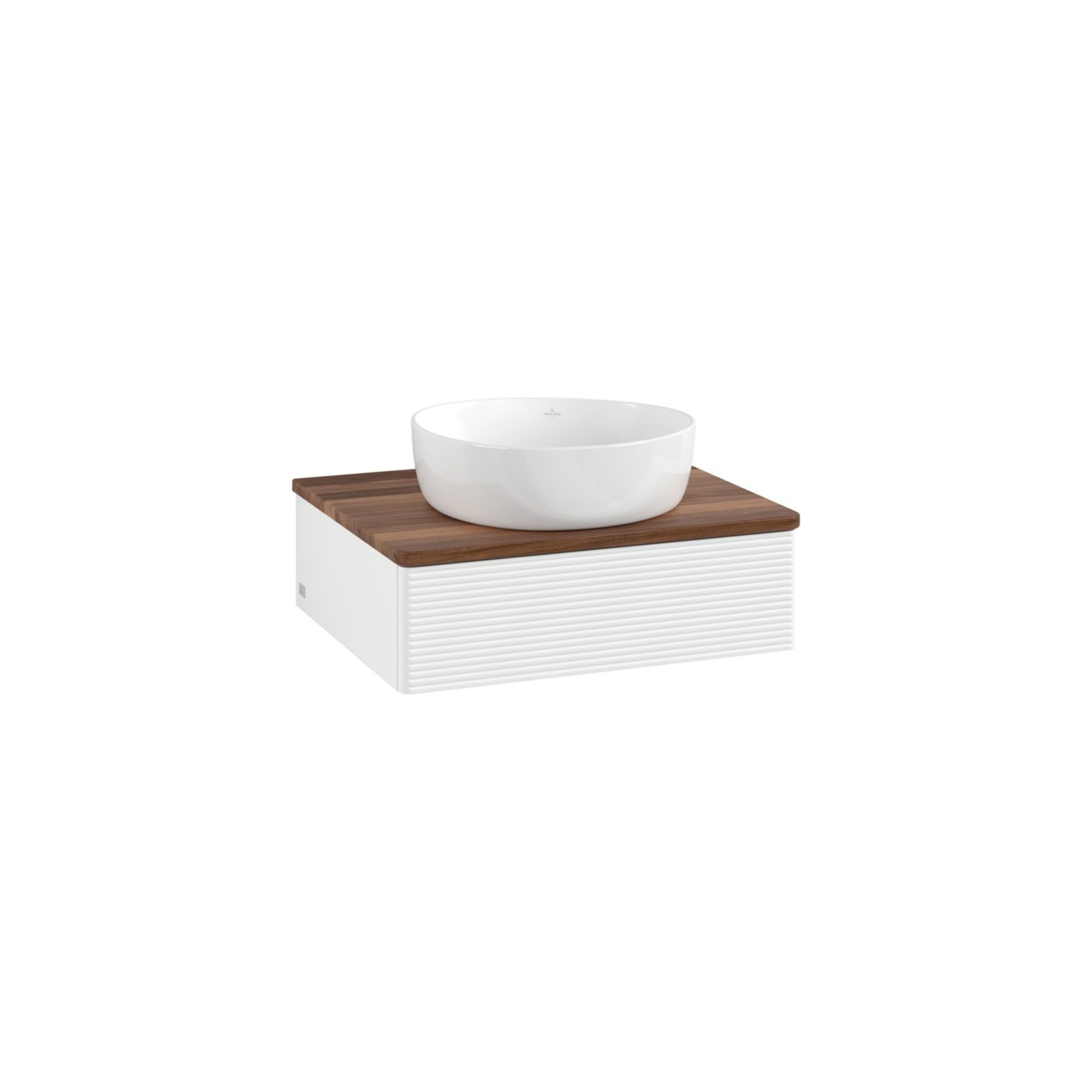 V&B Waschtischunterschrank mit Frontstruktur Antao 60x19x50cm, WBP-farbe w. wal, wh. m Lac ; Villeroy & Boch
