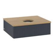 V&B Waschtischunterschrank mit Frontstruktur Antao 60x19x50cm, WBP hon. Oa, md bl. m Lac-4