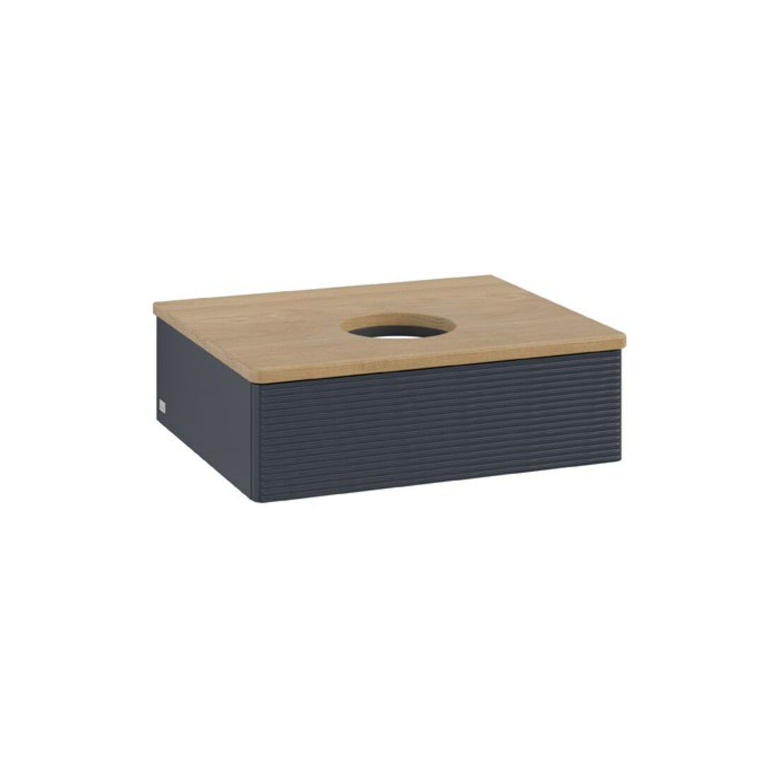 V&B Waschtischunterschrank mit Frontstruktur Antao 60x19x50cm, WBP hon. Oa, md bl. m Lac