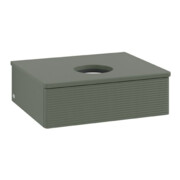 V&B Waschtischunterschrank mit Frontstruktur Antao 60x19x50cm, WBP Lac, lea gre. m Lac