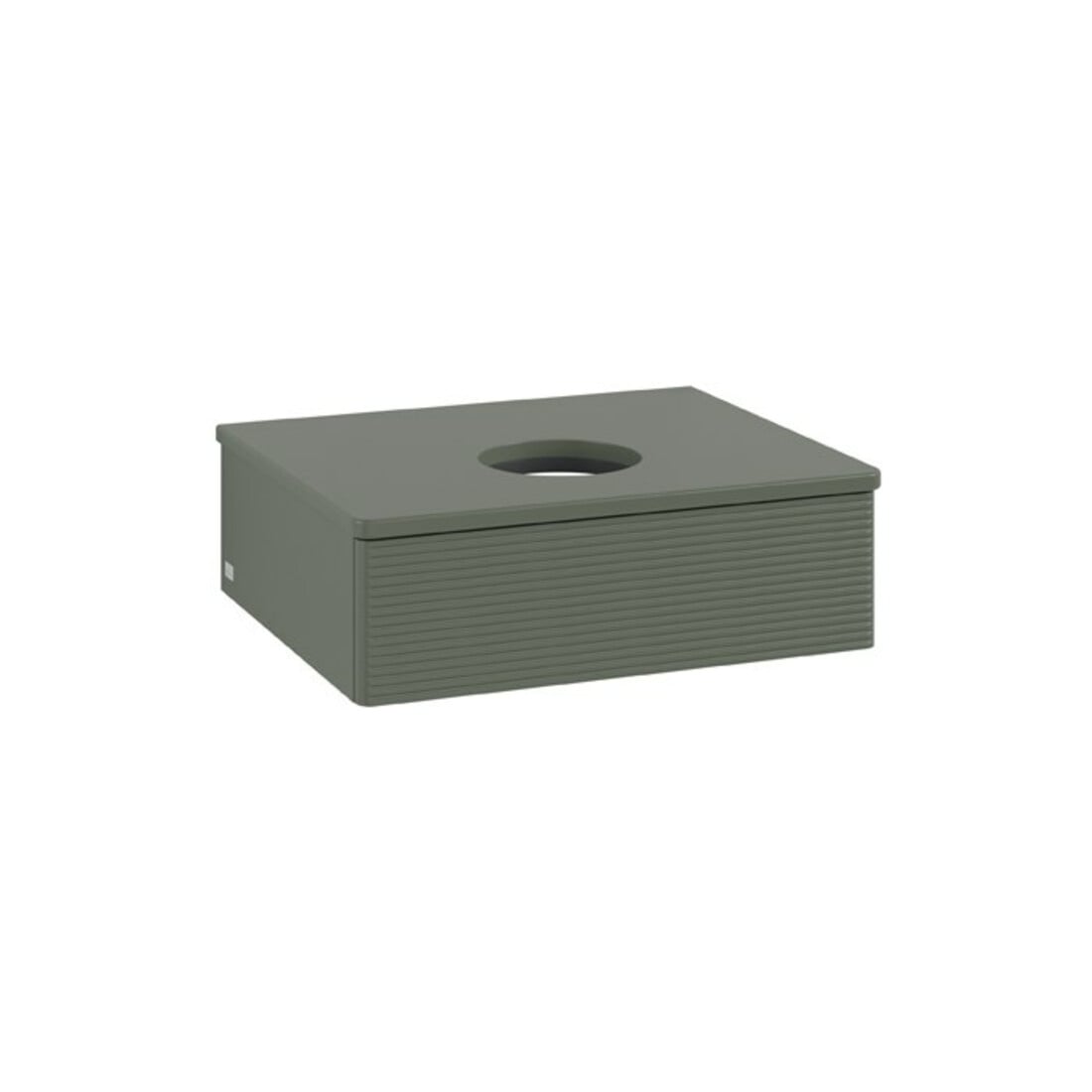 V&B Waschtischunterschrank mit Frontstruktur Antao 60x19x50cm, WBP Lac, lea gre. m Lac