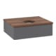 V&B Waschtischunterschrank mit Frontstruktur Antao 60x19x50cm, WBP w. wal, Anthrac. m Lac-1