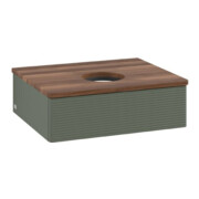 V&B Waschtischunterschrank mit Frontstruktur Antao 60x19x50cm, WBP w. wal, lea gre. m Lac-4
