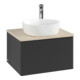 V&B Waschtischunterschrank mit Frontstruktur Antao 60x36x50cm, HL, WBP botti., bla m Lac-1
