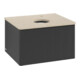 V&B Waschtischunterschrank mit Frontstruktur Antao 60x36x50cm, HL, WBP botti., bla m Lac-3